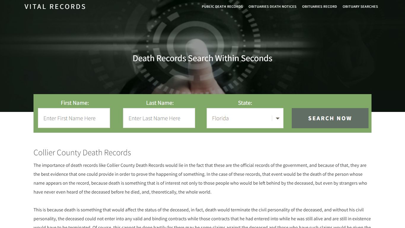 Collier County Death Records |Enter Name and Search|14 ...